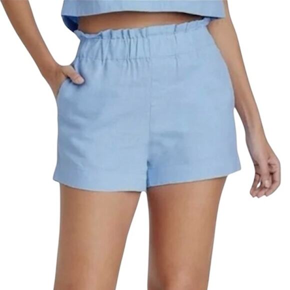 A New Day medium linen pull on shorts pockets SH2 2982 - Picture 1 of 11
